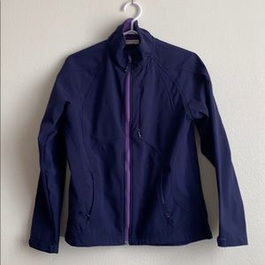 Double diamond purple ski jacket